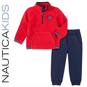NWT Nautica 2 Piece Red & Navy Set Baby Boys 24M